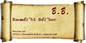 Baumöhl Bíbor névjegykártya
